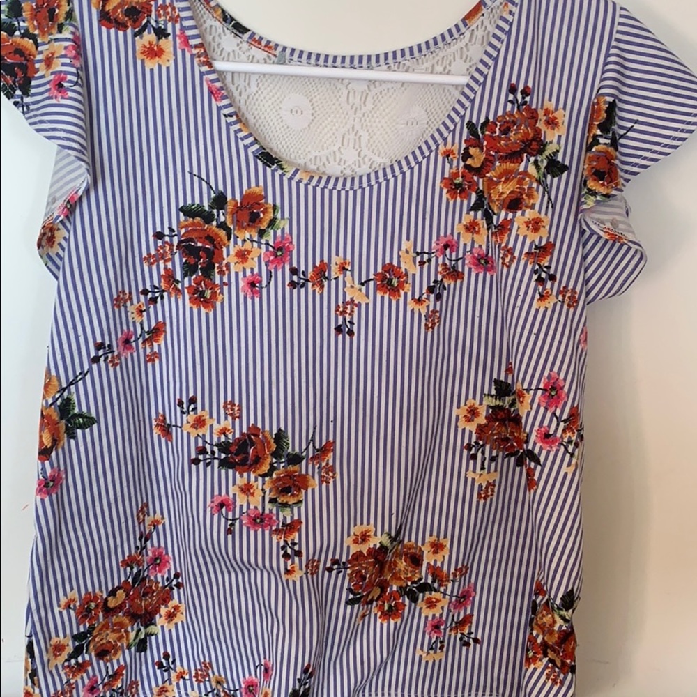Blue and flowers